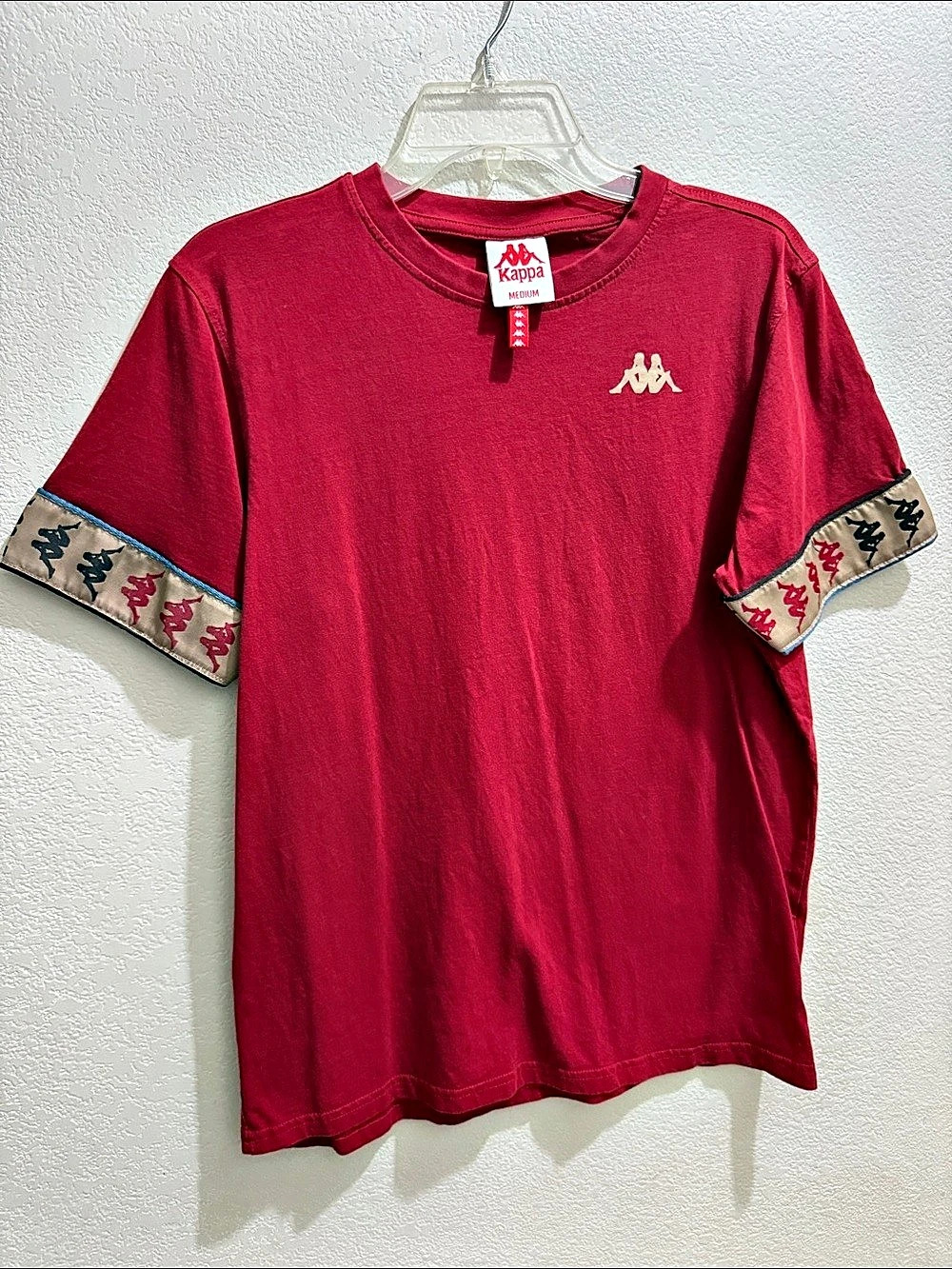 Kappa Men's Red & Beige Graphic Tee Size Medium